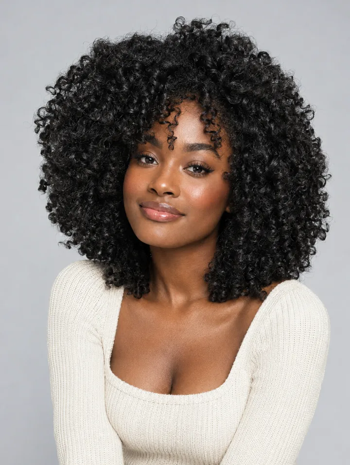 Big, defined natural curls